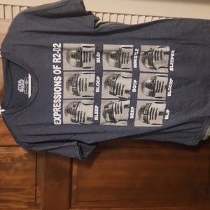 2 Star Wars t-shirts.  R2d2 and Last Jedi.